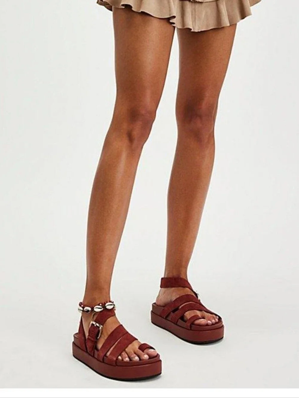 Jeffery Campbell  Platform Strappy Sandals in Brick Color